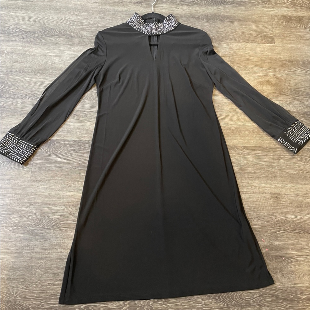 R&M Richards Dress Elegant Black and Silver
